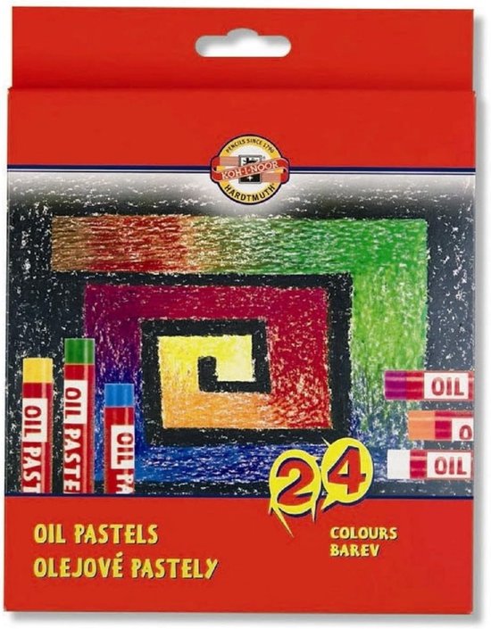 Oliekrijt Set - Kleurkrijt Stiften - Creatief Tekenen - Hoge Kwaliteit - 24 Stuks - Assorti