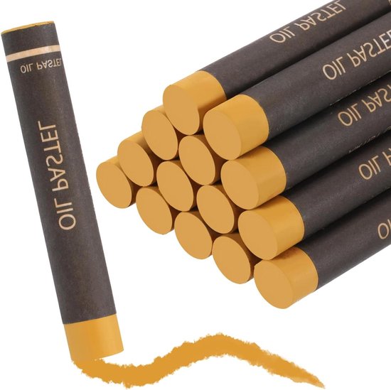 Oliepastelkrijt set - Zachte krijtjes - Kunst projecten - Gemakkelijk te mengen - 16 pakjes - Aardegeel