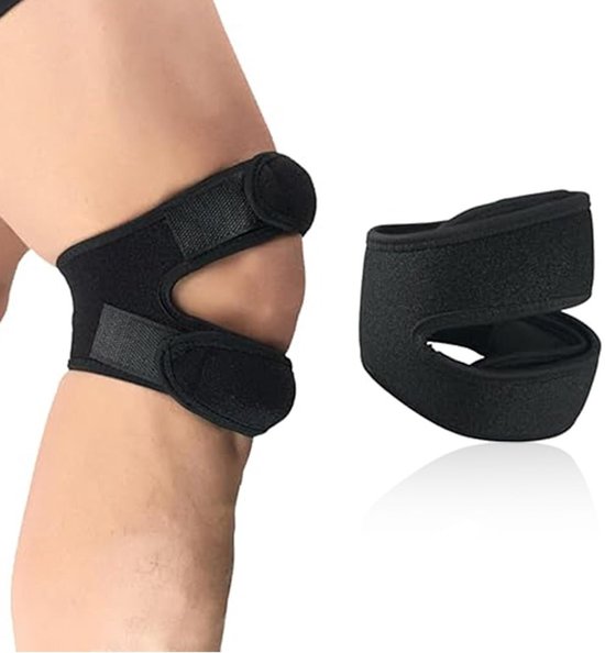 Ondersteuning voor de Knie met Dubbele Patella - Compressiebandage voor Pijnverlichting bij Hardlopen, Voetbal en Tennis