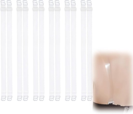 Onzichtbare en transparante bh-harnasjes, antislip vervangende harnasjes voor strapless bh's en diverse kledingstukken, ideaal voor een perfecte pasvorm