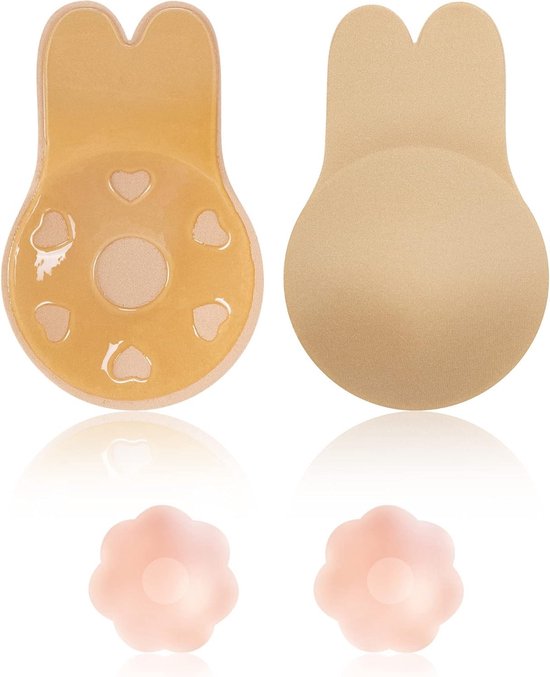 Onzichtbare, herbruikbare zelfklevende bh met siliconen en nipple covers voor trouwjurken en speciale gelegenheden