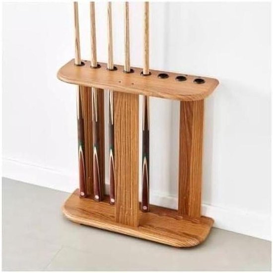 Opbergsysteem Poolballen - Keu Rek - Biljartkamer Organiseren - Stabiel Duurzaam Materiaal - 60 x 20 x 63 cm - Bruin