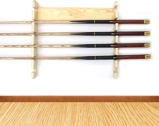 Opbergsysteem Poolballen - Keuhouder - Spelkamer Organiseren - Ruimte voor 6 Keuen - Wandmontage