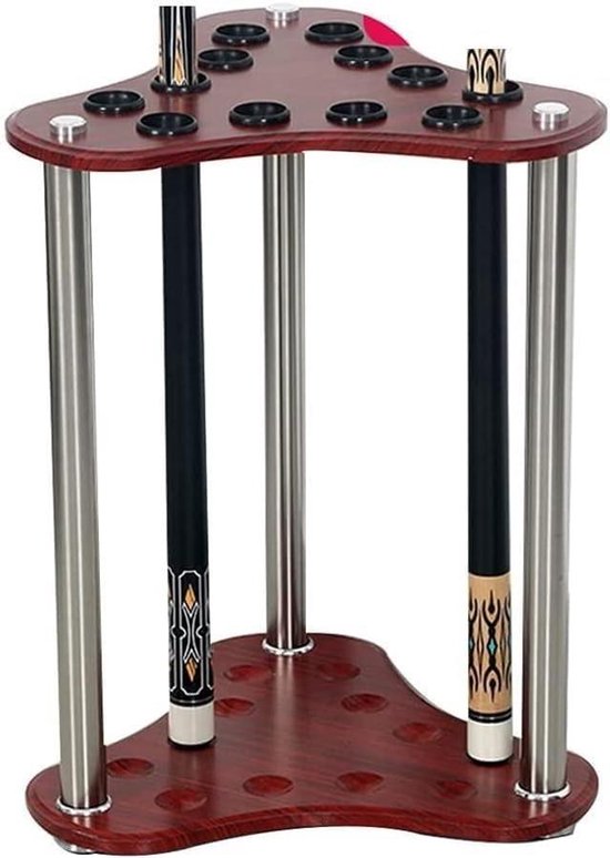 Opbergsysteem Poolkeuen - Keuhouder Rek - Biljartkamer Organiseren - Ruimte voor 12 Keuen - 50 x 40 x 40 cm