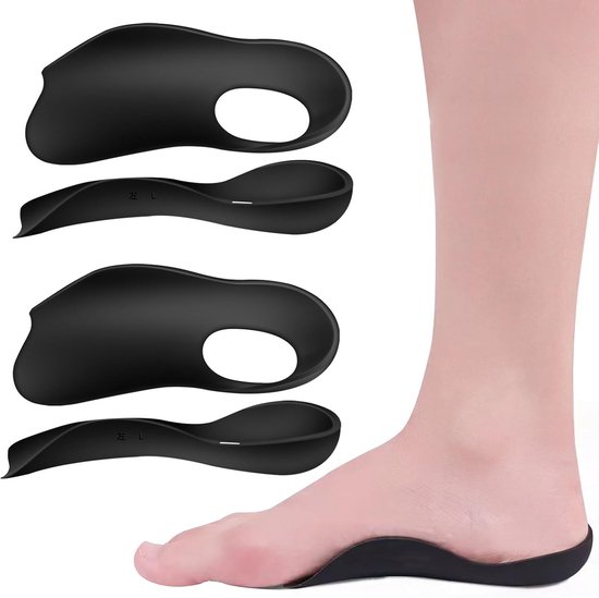 Orthopedische inlegzolen voor platte voeten, comfort voetbed voor pronatie en overpronatie, geschikt voor mannen en vrouwen