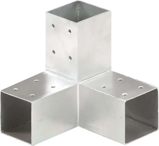 Paalverbinder, Y-vorm, hulzen, balkschoen, houtverbinder, hoekverbinding, balk, connector, thermisch verzinkt, verzinkt metaal, 71 x 71 mm