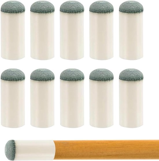 Pack van 10 Billiard Picks - Vervangende Dots voor Biljartstokken, Geen Lijm Nodig, Ideaal voor Biljart Cues (13mm)