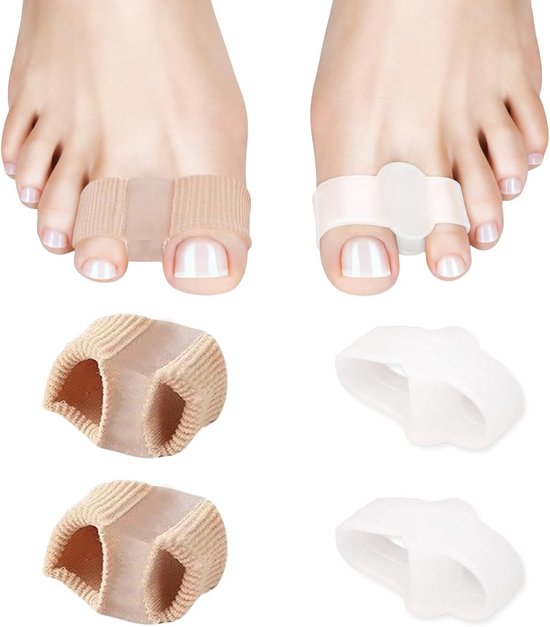 Pack van 2 Gel Bunion Correctors en Soft Spacers voor Grote Tenen, Voetcorrectie, Klauwteen en Comfort voor Mannen en Vrouwen