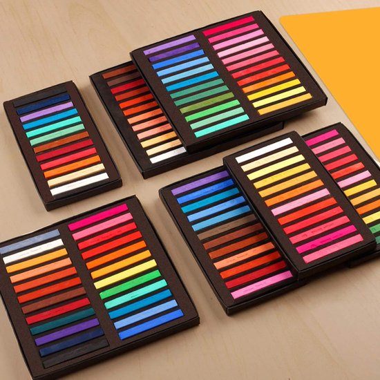 Pastel Krijt Set - Zachte Pastels Droge Pastels - Tekenen en Schilderen - Vierkante Vorm - 6x8x8 cm - Meerdere Kleuren
