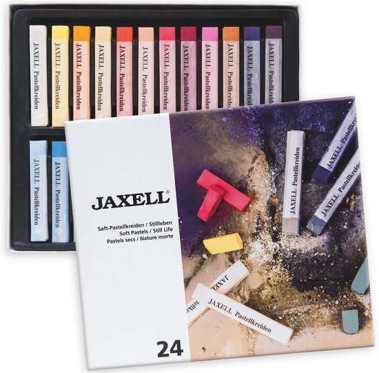 Pastel krijt - Tekenkrijt set - Kunstzinnig werken - Vlakke precieze lijnen - 24 kleuren - Multicolour