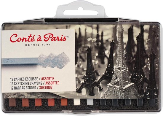 Pastelkrijt Set – Professionele Schetsen Carré Krijt voor Kunstenaars, 14 Kleuren van Merkloos