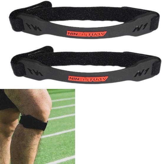 Patella Tendon Bandage voor Meniscus en Jumpers Knee, Zwart, Ideaal voor Sporten zoals Hiken, Voetbal en Hardlopen, Verlichting bij Tendonitis en Blessures