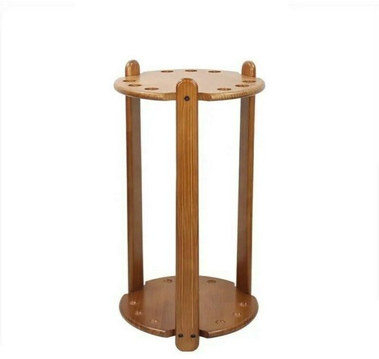 Pegasi Keu rek rond 9 keuen - 74x39,5cm - Light Oak - Keu houder vloer - Biljart accessoires van Merkloos