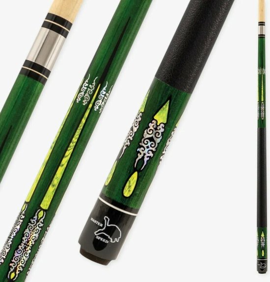 Pegasi Poolkeu 2-delig Premium 146cm - 13mm lijmpommerans - Biljartkeu - Keu Green van Pegasi