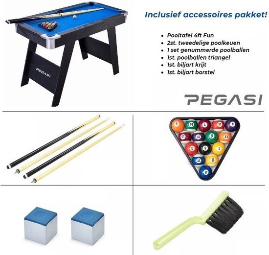Pegasi Pooltafel 4FT Fun - Pooltafel voor thuis van Pegasi
