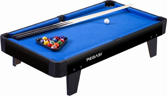Pegasi Pooltafel Mini 3ft Black Mini - Zwart - Pooltafel voor thuis van Pegasi
