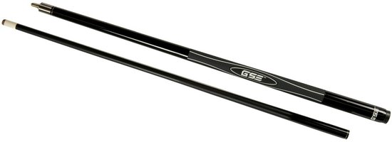 Pegasi Premiun Carbon Poolkeu 147cm 2-delig Black - 13mm 6-laags Tip-on-Leer - Bitter Tip - Esdoorn hout - Keu voor Poolen van Merkloos