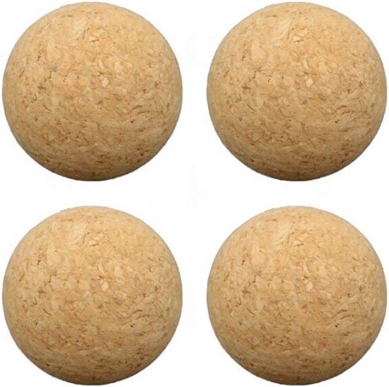 Pegasi set van 4 Tafelvoetbal Balletjes Kurk 36mm - Multi-pack Tafel Voetbal ballen - Kurken Ballen - Bruin van Pegasi