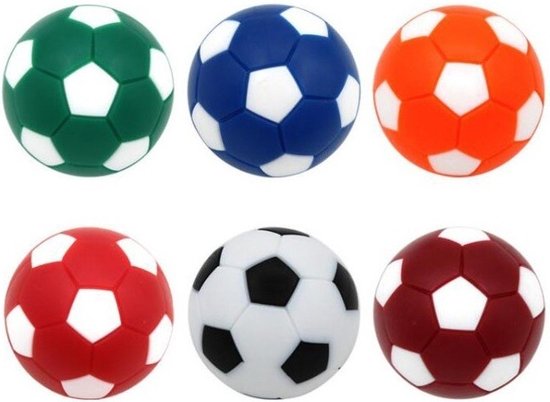 Pegasi set van 6 Tafelvoetbal Balletjes muti-color 32mm - Multi-pack Tafel Voetbal ballen - ABS Kunststof - Diverse kleuren van Pegasi