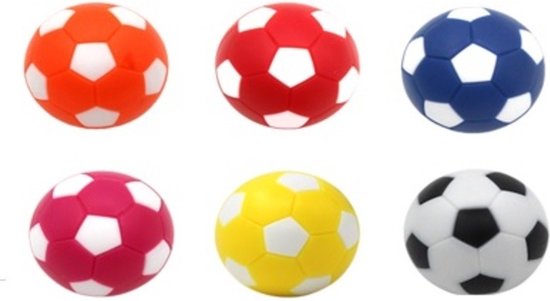 Pegasi set van 6 Tafelvoetbal Balletjes muti-color 36mm - Multi-pack Tafel Voetbal ballen - ABS Kunststof - Diverse kleuren van Pegasi