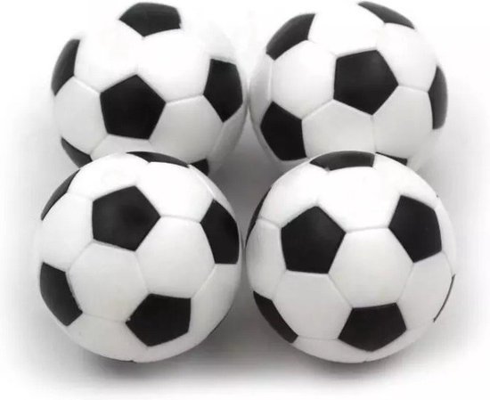 Pegasi set van 6 Tafelvoetbal Balletjes zwart/wit 32mm - Multi-pack Tafel Voetbal ballen - ABS Kunststof - Wit met Zwart van Pegasi