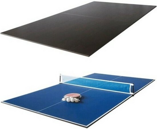 Pegasi Tafeltennistafel - 3-in-1 - Tafeltennis - Poolen - Eten - Geschikt voor 6ft pooltafels - Incl. Netset, pingpongbats, tafeltennisballen van Pegasi