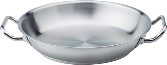 Pentole Agnelli Roestvrij staal 18/10 braadpan met twee handgrepen 32 cm staal