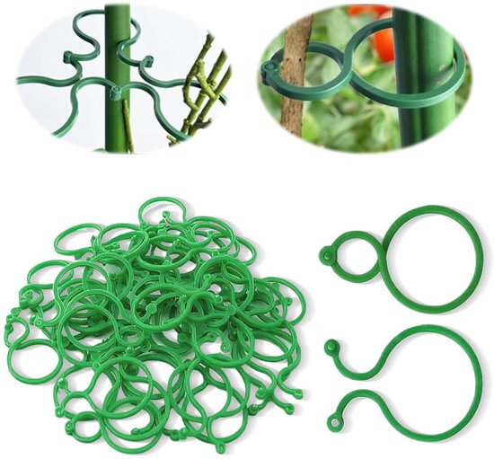 Pflantenclips - 100 stuks steunclips voor planten in groen