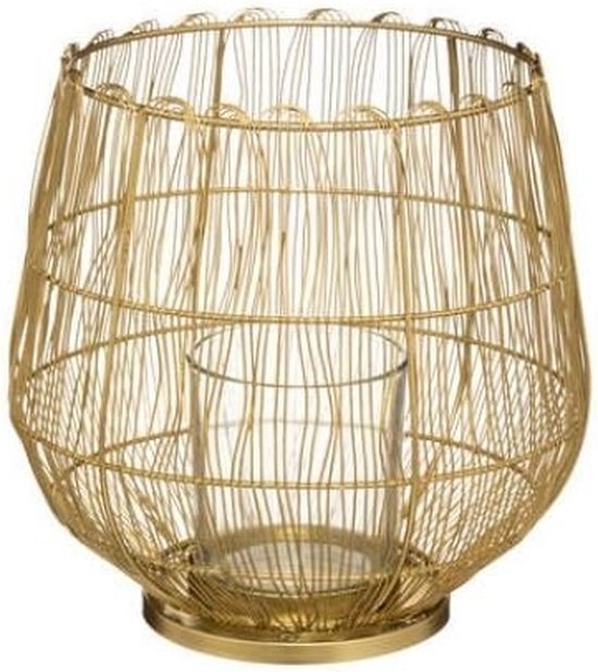 Photophore 1 ondersteuning 18 x 19 cm gouden draad - Plastic - Goud - SILUMEN van Silumen