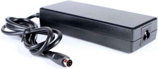 Phylion Acculader - Elektrische fietsoplader - 5-pins rond metaal - 36V - 2A - Geschikt voor Stella type 2 fietsaccu van Phylion