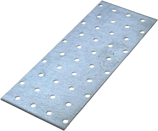 Plaat 80 x 200 x 2 mm, platte connector verzinkt, roestbescherming door zinkcoating, met CE-certificaat, ideaal voor bouw en meubelmontage