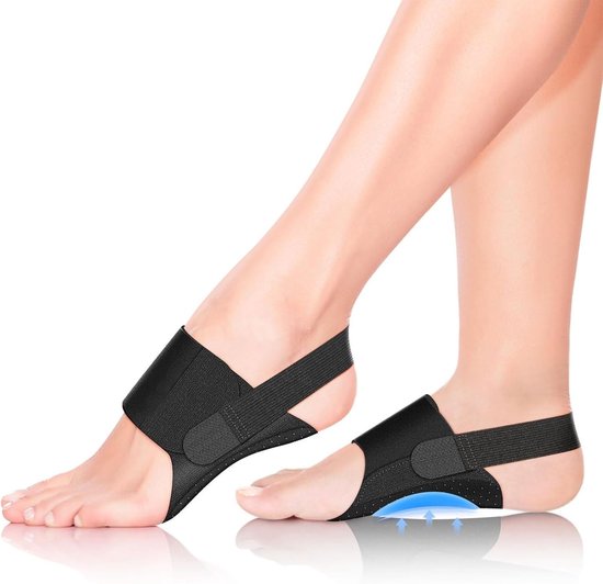 Plantarfasciitis Bandages voor Voetpijn, Achillestendinitis en Sportactiviteiten - 2 Stuks met Siliconen Hiel voor Optimaal Comfort en Ondersteuning