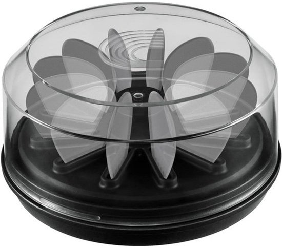 Plectrumhouder - Plectrum etui - Muzikanten Organiseren - Draaibaar Platform - 12 Plectrums - Transparant