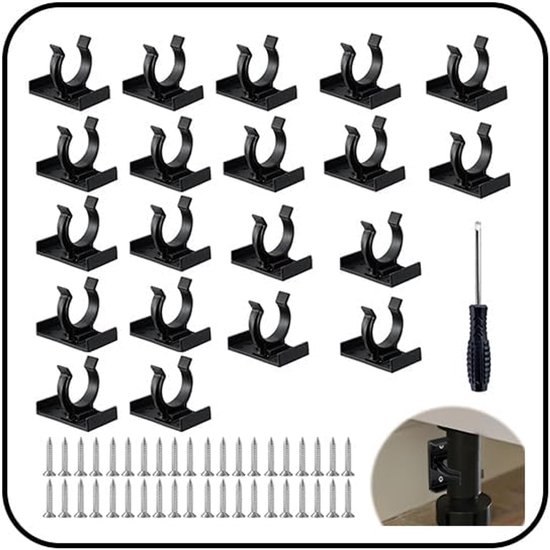 Plint klemmen set van 20 clips voor keuken plinten met 40 schroeven en schroevendraaiers robuuste plint clips clip voor keuken plint houders keukenpoten van 27 tot 35 mm