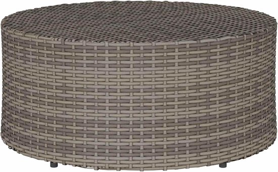 Polyrotan salontafel grijs Ø 68 x 30 cm