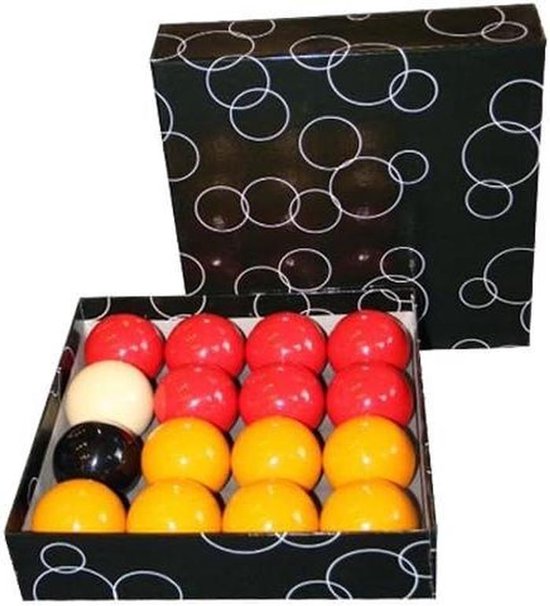 Pool Ballen Set - Biljartballen Keu - Spelplezier Thuis - Standaard Maat - 57 mm - Geel Zwart Wit