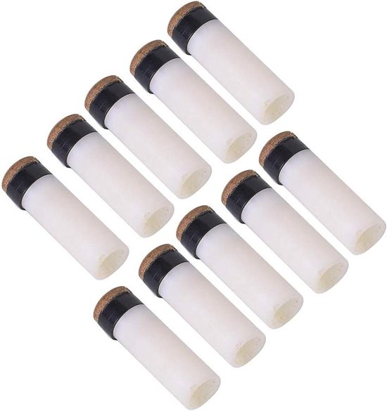 Pool Biljart Cue Tips Set - 10 stuks, Agatige, 10mm/11mm/12mm/13mm, Schroef op Tips Vervanging. van Merkloos