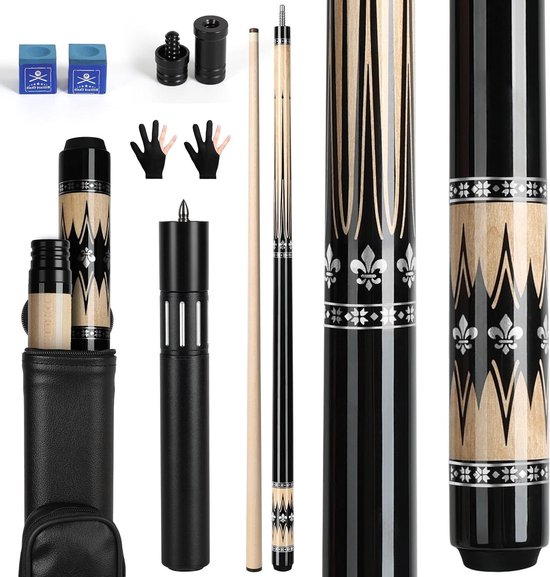 Pool Keu - Biljart Keu Stick - Biljart Spelen - Telescopische UItbreiding - 58 Inch - Zilver