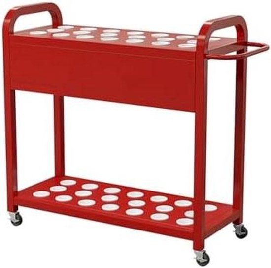 Pool Keu Houder - Biljart Accessoire - Speelkamer Organiseren - Met Wielen - 60 cm Hoog - Zwart