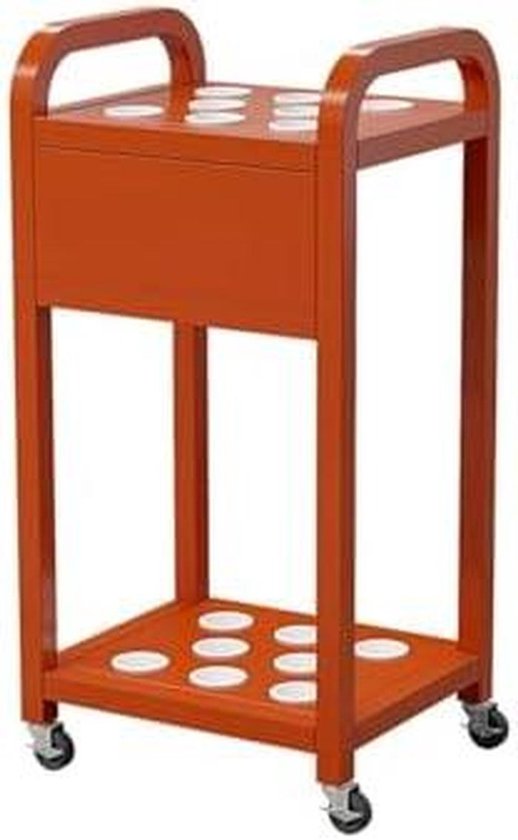 Pool Keu Houder - Biljart Rek - Speelkamer Organiseren - Met Wielen - 60 cm Hoog - Zwart