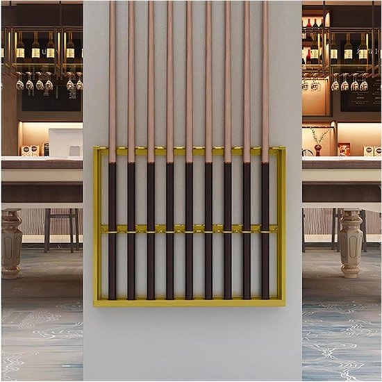 Pool Keu Rek - Biljart Keu Houder - Speelkamer Organiseren - Dubbellaags U-vormige Sleuf - 40-60cm - Zwart