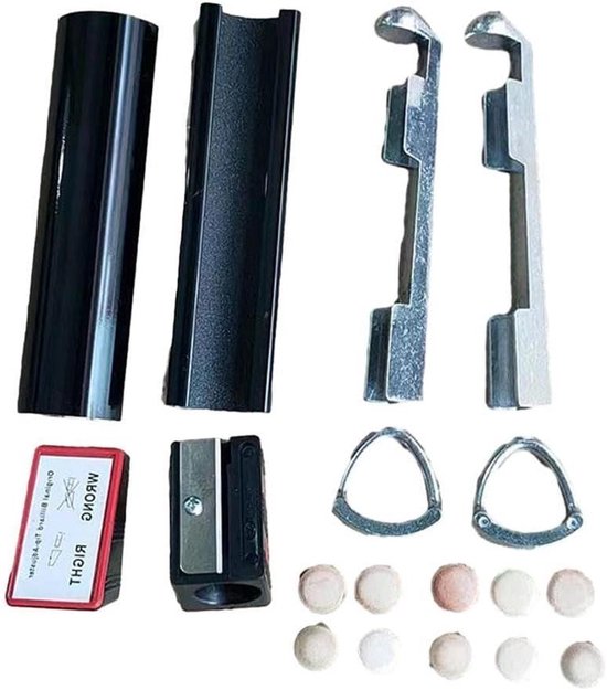 Pool Keu Reparatiekit - Keu Onderhoud Set - Keu Repareren - Aluminium Tip Clamp - 12mm en 13mm - Grijs