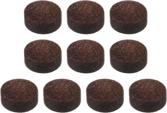 Pool Keu Tips - Biljart Keu Vervanging - Precisie Spel - Duurzaam Materiaal - 11mm 10 Stuks - Bruin van Merkloos