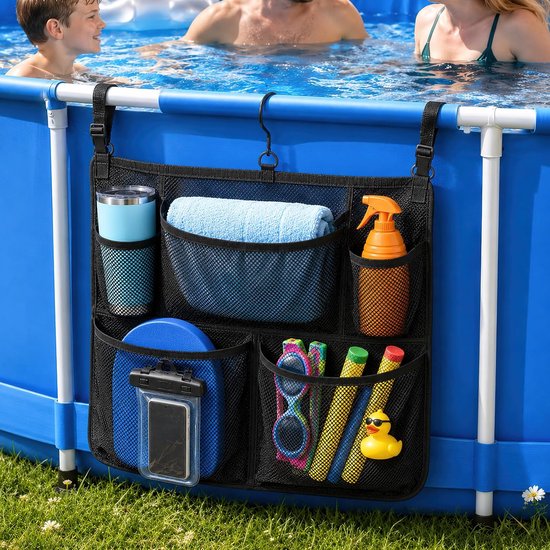 Pool toy storage bag, pool storage bag, pool storage basket, pool organizer pool, storage bag for games, beach - ShopVlot