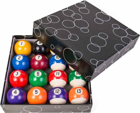 Poolballen A-Klasse 57,2 mm - Polyester - In handige doos van Aramith