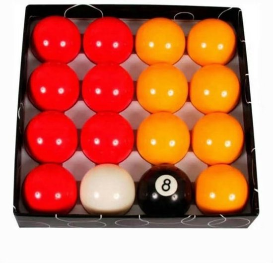 Poolballen set 50.8 mm - A-klasse Casino ballen - Geschikt voor Engelse pooltafel - Perfect voor poolliefhebbers - ShopVlot