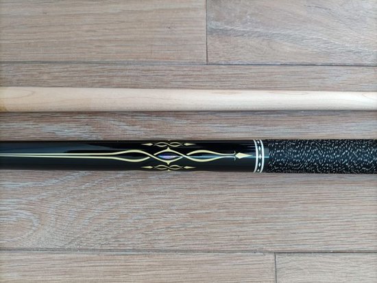 Poolcue Universal - linen wrap and black/decal
