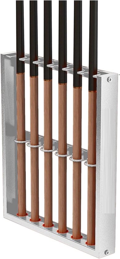 Poolkeu Houder - Biljartrek - Keuen Opbergen - Stevig Houten Frame - Voor 12 Keuen - Wit