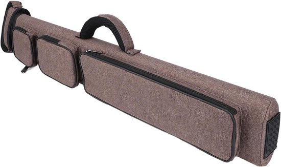 Poolkeu Koffer - Biljartstok Tas - Biljart Spelen - Waterbestendig Canvas - Ruim 2 Keuen - Kaki van Merkloos