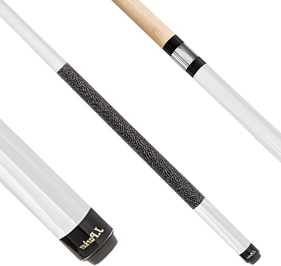 Poolkeu Model JPS-3 - Biljartkeu Keu - Biljart Spelen - Hoogwaardig Linnen Grip - 147 cm - Wit